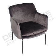 Кресло Флом темно-серый бархат - 1