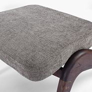 Кресло Хорсес с подставкой для ног темно-серая ткань, дуб, тон американский орех нью - 11