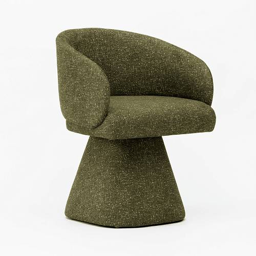картинка Стул Милан вращающийся зеленая ткань от производителя дизайнерской мебели Deephouse