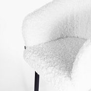 Стул Гарда полубарный белый экомех ножки черные - 6