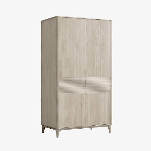 картинка Шкаф Канберра 120х60х210 см, 2 двери, массив дуба тон светлый натуральный (масло) от производителя дизайнерской мебели Deephouse