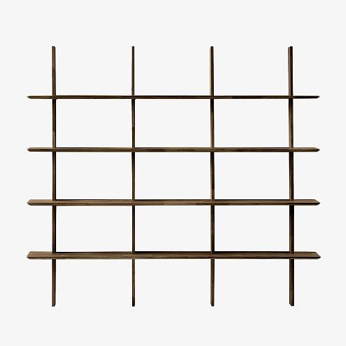 картинка Стеллаж Тампере 2 197х25х176 см массив дуба тон терра (масло) от производителя дизайнерской мебели Deephouse