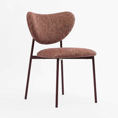 картинка Стул Тэгу бордовая ткань ножки металл бордовый от производителя дизайнерской мебели Deephouse