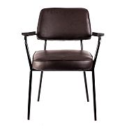 Кресло Вена черная сталь + сиденье кориневая экокожа - 7