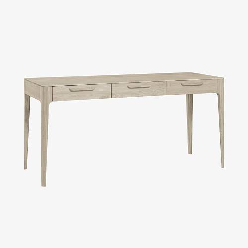 картинка Стол письменный Аделаида с 3 ящиками 159х60х76 см массив дуба тон светлый натуральный (масло) от производителя дизайнерской мебели Deephouse