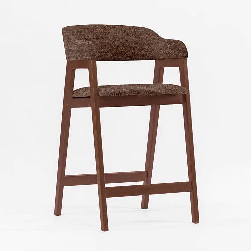 картинка Стул Челси полубарный ткань красный гранит массив бука (орех) высота подлокотников 86 см от производителя дизайнерской мебели Deephouse