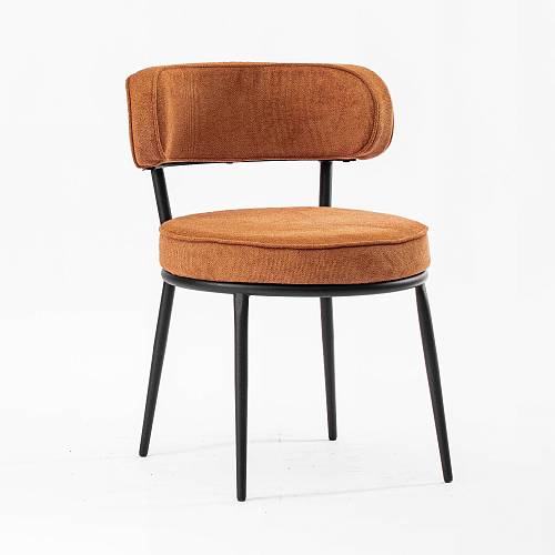 картинка Стул Бодрум кирпичная ткань ножки черные от производителя дизайнерской мебели Deephouse