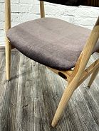 Кресло Узбекистан (образец) натур дерево, сиденье ткань (серый) - 15