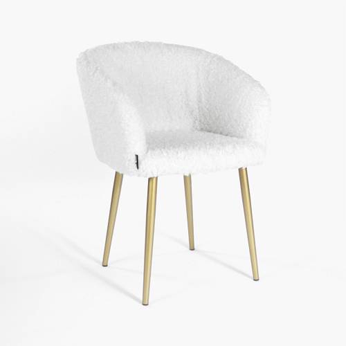 картинка Стул Гарда белый экомех ножки золото от производителя дизайнерской мебели Deephouse