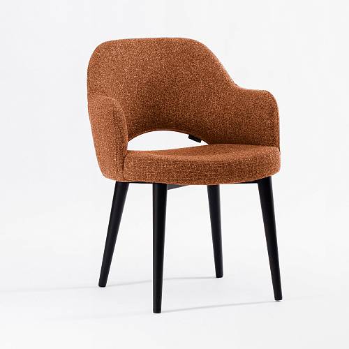картинка Стул Мартин терракотовая ткань ножки черные от производителя дизайнерской мебели Deephouse