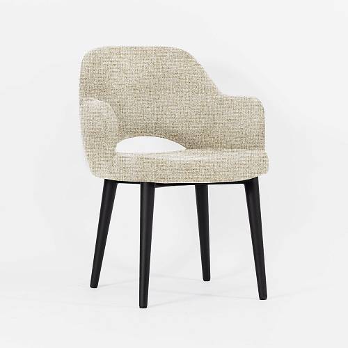 картинка Стул Мартин светло-бежевая ткань ножки черные от производителя дизайнерской мебели Deephouse