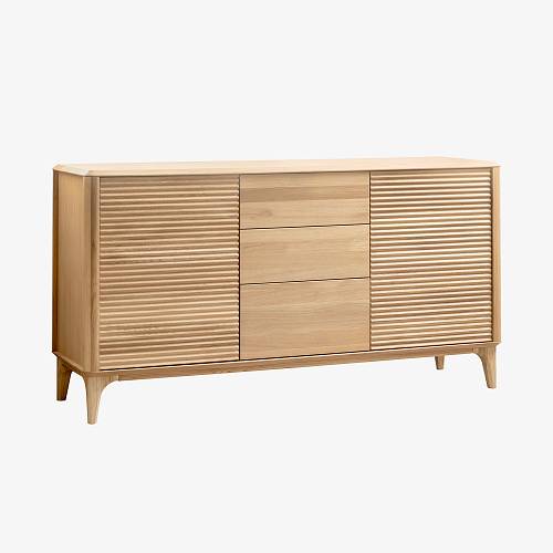 картинка Комод Канберра 155х45х81 см массив дуба тон натуральный (масло) от производителя дизайнерской мебели Deephouse