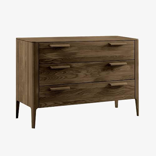 картинка Комод Аделаида с 3 ящиками 120х44х79 см массив дуба тон терра (масло) от производителя дизайнерской мебели Deephouse
