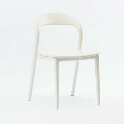 картинка Стул Лугано без подлокотников массив березы тон белый матовый от производителя дизайнерской мебели Deephouse