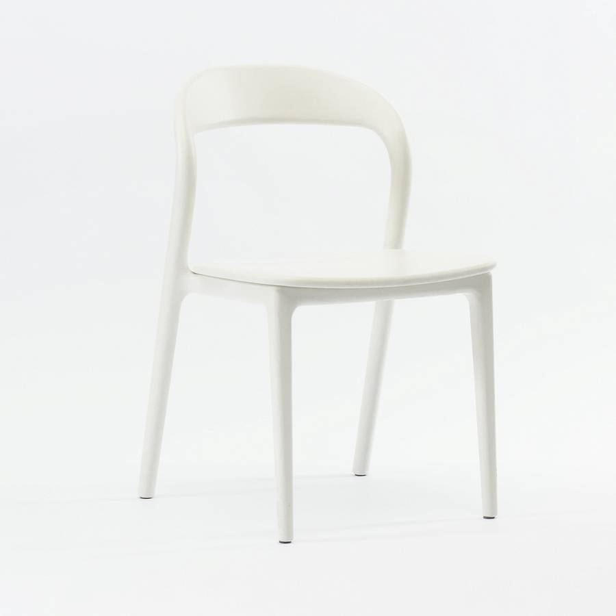 картинка Стул Лугано без подлокотников массив березы тон белый матовый от производителя дизайнерской мебели Deephouse