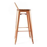 Барный стул TOLIX бронзовый + сосна - 8