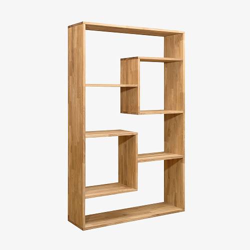 картинка Стеллаж Котка 100х30х165 см массив дуба тон натуральный (масло) от производителя дизайнерской мебели Deephouse