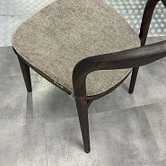 Подушка к стулу Лугано без подлокотников бежево-коричневая ткань - 6