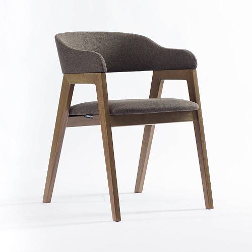 картинка Стул Челси серо-коричневая ткань массив бука (терра) от производителя дизайнерской мебели Deephouse