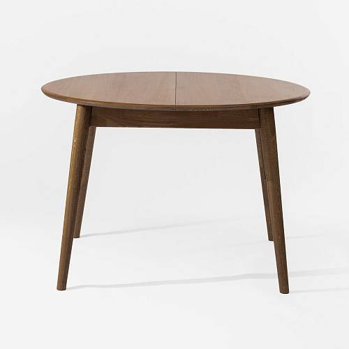 картинка Стол Стокгольм круглый раскладной 110-140 см массив дуба терра от производителя дизайнерской мебели Deephouse