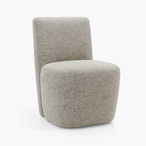 картинка Стул Комо серая ткань микровелюр букле от производителя дизайнерской мебели Deephouse