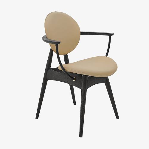 картинка Стул Монтана с подлокотниками кожа дуб от производителя дизайнерской мебели Deephouse