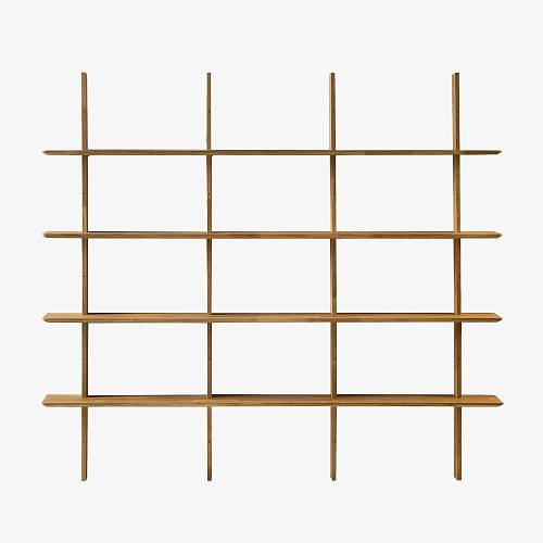 картинка Стеллаж Тампере 2 197х25х176 см массив дуба тон натуральный (масло) от производителя дизайнерской мебели Deephouse