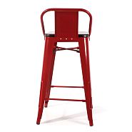Полубарный стул TOLIX красный + темное дерево - 4