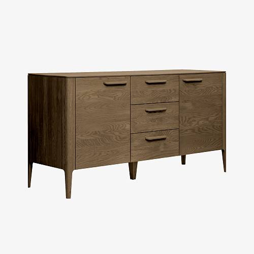 картинка Тумба Аделаида 3 160х46х79 см массив дуба тон терра (масло) от производителя дизайнерской мебели Deephouse