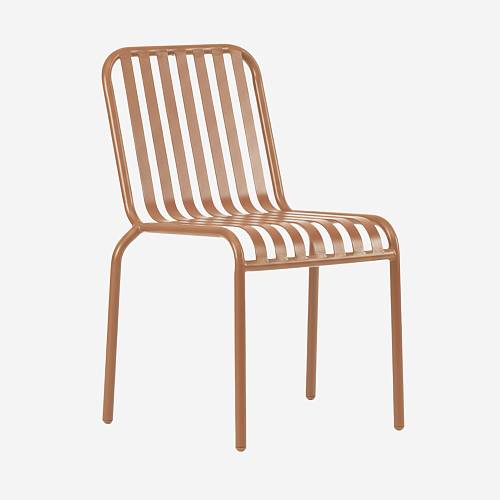 картинка Стул Кальяри металлический тон коралловый подушка коралловая от производителя дизайнерской мебели Deephouse