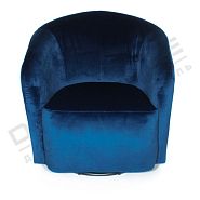 Кресло Межев темно-синий бархат вращающееся - 2