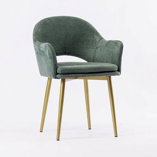 картинка Стул Магриб зеленая ткань ножки золото от производителя дизайнерской мебели Deephouse