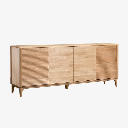 картинка Тумба Канберра 200х45х40 см массив дуба тон натуральный (масло) от производителя дизайнерской мебели Deephouse