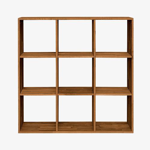 картинка Стеллаж Вестерос 113х35х113 см массив дуба тон коньяк (масло) от производителя дизайнерской мебели Deephouse