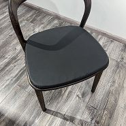 Подушка к стулу Лугано без подлокотников черная экокожа - 10