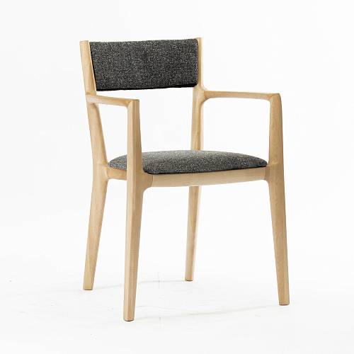 картинка Стул Виннер ткань цвета гранит массив березы тон натуральный (масло) от производителя дизайнерской мебели Deephouse