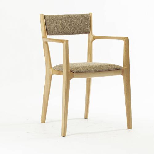 картинка Стул Виннер коричневая ткань массив березы тон натуральный (масло) от производителя дизайнерской мебели Deephouse