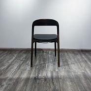 Подушка к стулу Лугано без подлокотников черная экокожа - 9