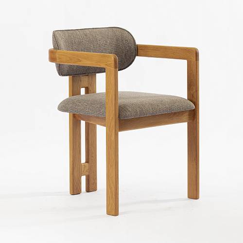 картинка Стул Виго серо-коричневая ткань дуб (тон натуральный) от производителя дизайнерской мебели Deephouse