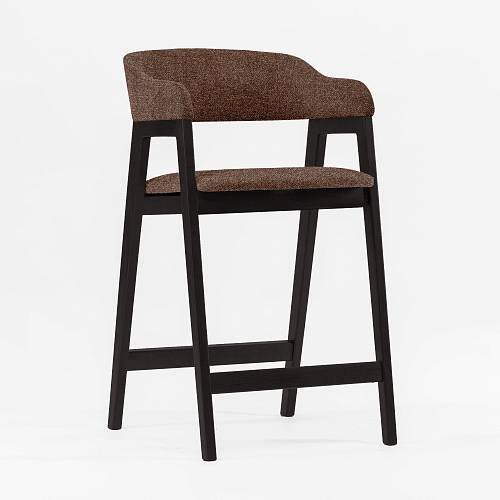 картинка Стул Челси полубарный ткань красный гранит массив бука (черный) высота подлокотников 83,5 см от производителя дизайнерской мебели Deephouse