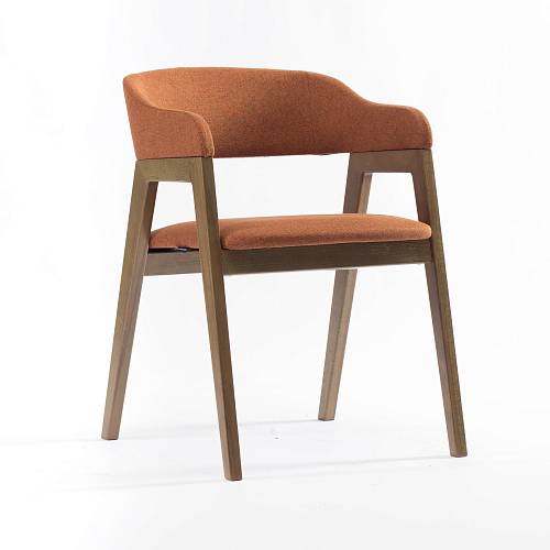 картинка Стул Челси кирпичная ткань массив бука (терра) от производителя дизайнерской мебели Deephouse