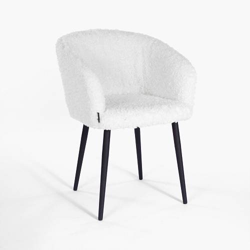 картинка Стул Гарда белый экомех ножки черные от производителя дизайнерской мебели Deephouse