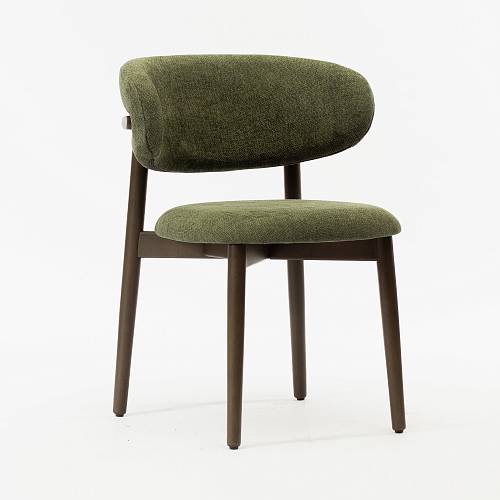 картинка Стул Феррара зеленая ткань ножки бук тон темная терра от производителя дизайнерской мебели Deephouse