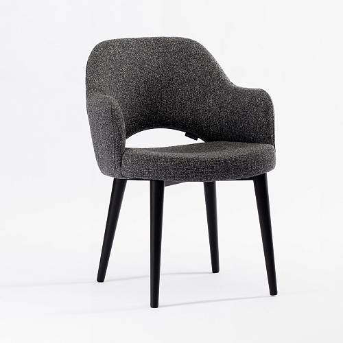 картинка Стул Мартин темно-серая ткань ножки черные от производителя дизайнерской мебели Deephouse