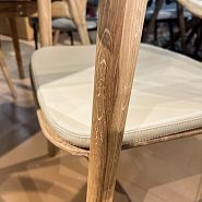 Подушка к стулу Монако бежевая натуральная кожа - 4
