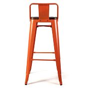 Барный стул TOLIX оранжевый + ясень темный - 9