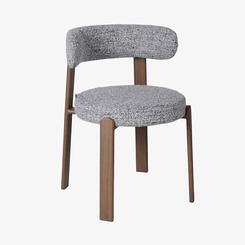 картинка Стул Бонн серая ткань ножки металл (под дерево) от производителя дизайнерской мебели Deephouse