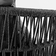 Стул Ибица плетеный серый ножки металл серые подушка серая - 7