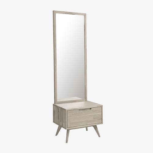 картинка Зеркало трюмо Вайле 58х40,6х176,6 см массив дуба тон светлый натуральный (масло) от производителя дизайнерской мебели Deephouse