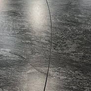 Стол Монблан 180+40+40*90 см темная столешница керамика на стекле, ножки металл (черный) - 4